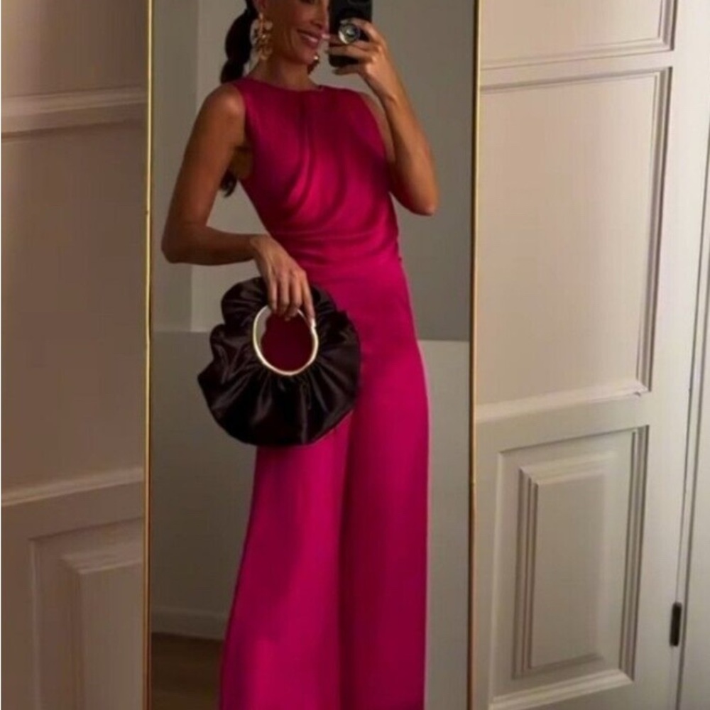 Zara Pink One Shoulder Sleeveless Gown